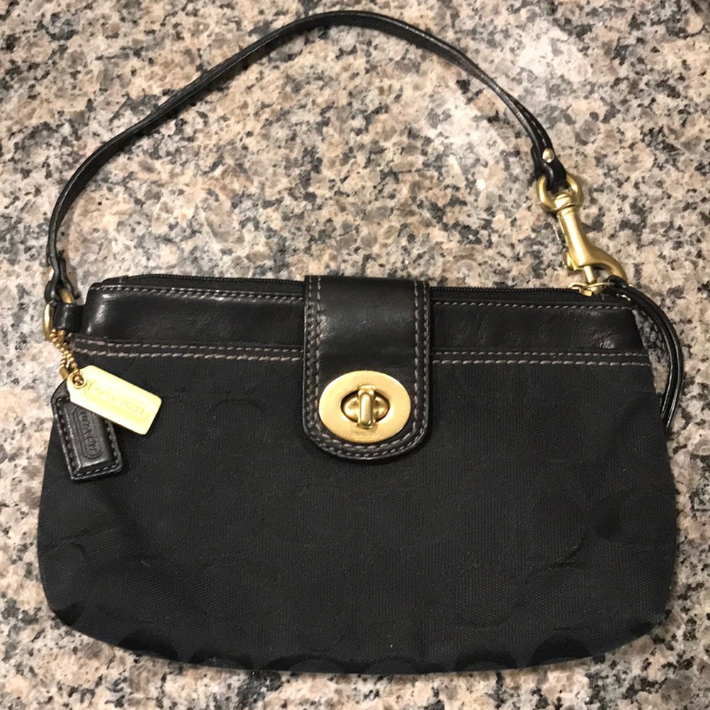 Black Coach wristlet